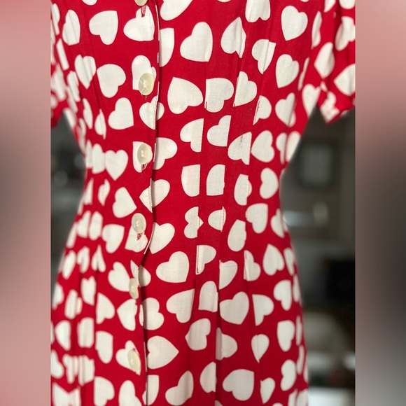 Vintage 80-90s maxi valentine dress-12 - Picture 4 of 11